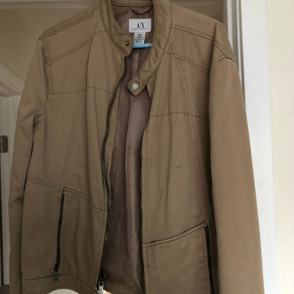 Armani Exchange motorcycle style jacket